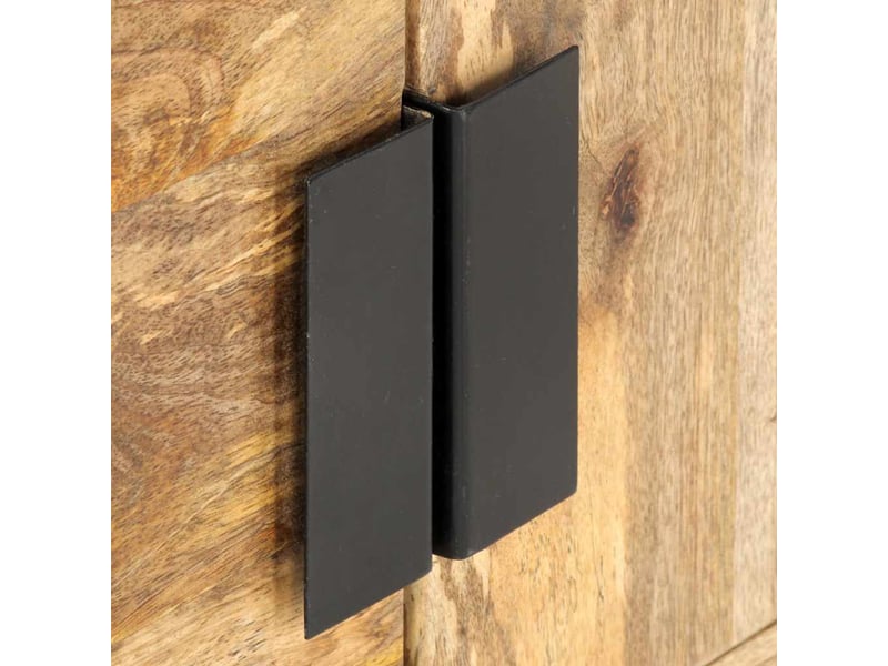  Meuble tv - banc tv - meuble de rangement 140x30x50 cm bois massif de manguier  - Conforama E