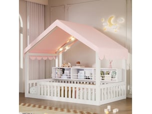 Lit simple 90x200 cm ELVMI coloris blanc