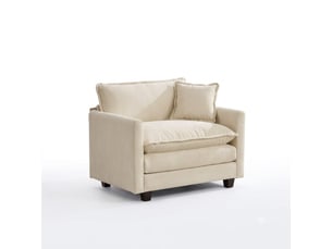 Fauteuil fixe  <strong></strong> Tissu beige
