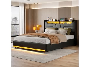 Lit coffre 160x200 cm coloris noir
