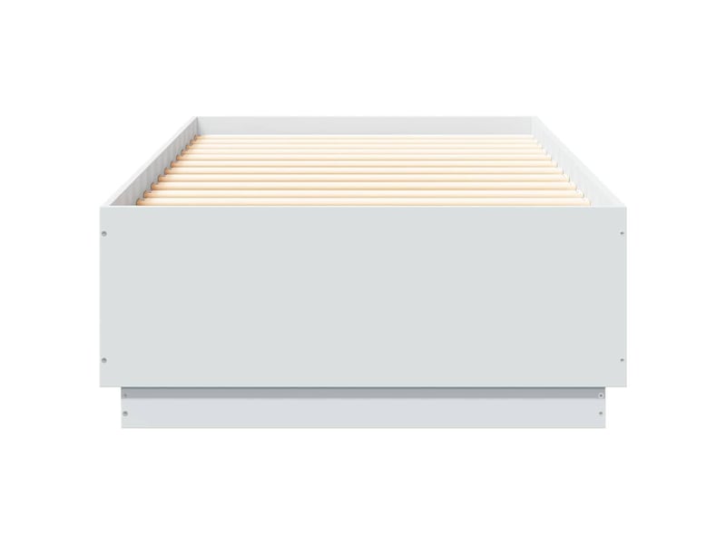  Lit simple- lit adulte -  cadre de lit sans matelas blanc 100x200 cm  - Conforama C