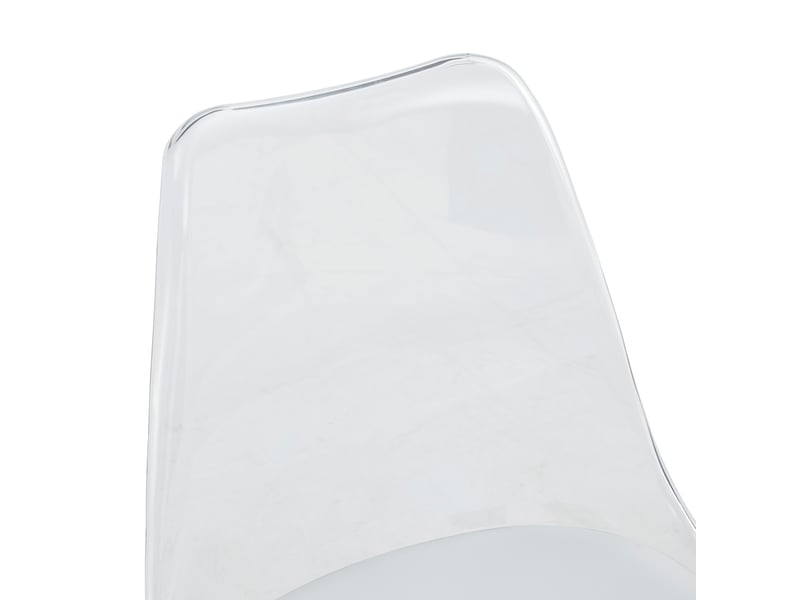  Chaise de bureau réglable à roulettes dossier transparent homvra  - Conforama C
