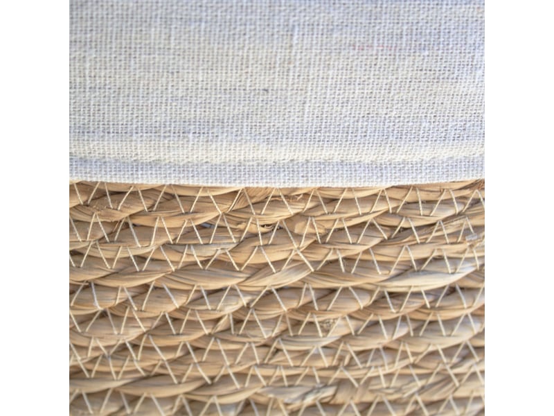  Panier à linge étroit en jonc de mer avec doublure 45 x 25 x 65 cm 62864 - Conforama E
