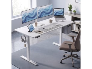 Bureau enfant 140 cm coloris blanc