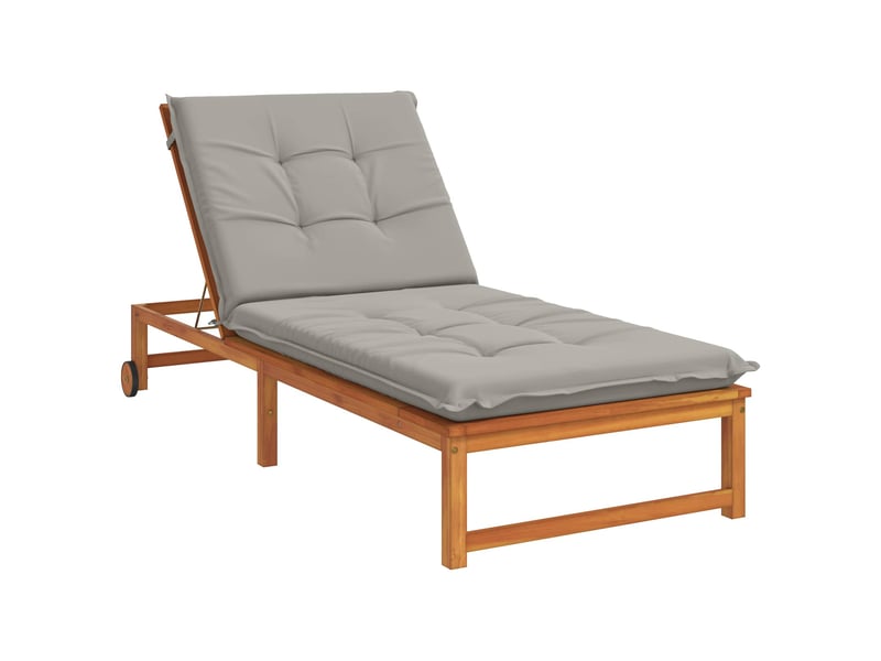  Coussin de transat, coussin pour bain de soleil gemert 100 % polyester gris 190 x 80 x 9 cm cf56150  - Conforama C