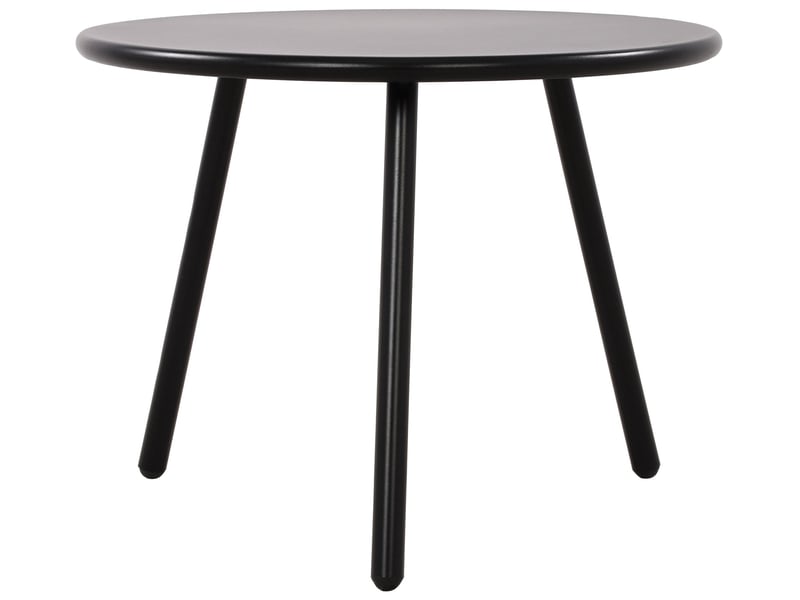 Table basse ronde intérieur extérieur en polypropylène couleur noir – ø 60 cm résistante aux intempéries 10_0009228 - Conforama B
