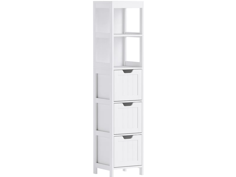  Colonne de salle de bains 30x30x142,4 cm 3 tiroirs mdf blanc  - Conforama A