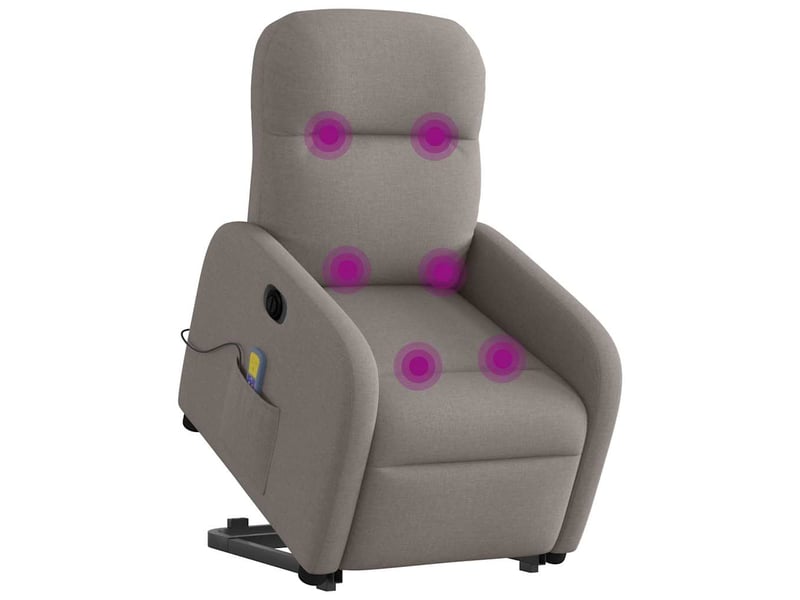  Fauteuil inclinable de massage électrique, fauteuil relax taupe tissu shl81659  - Conforama C