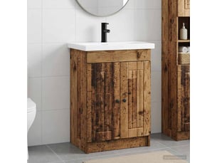 Ensemble de mobilier de salle de bain bois ancien shl2670
