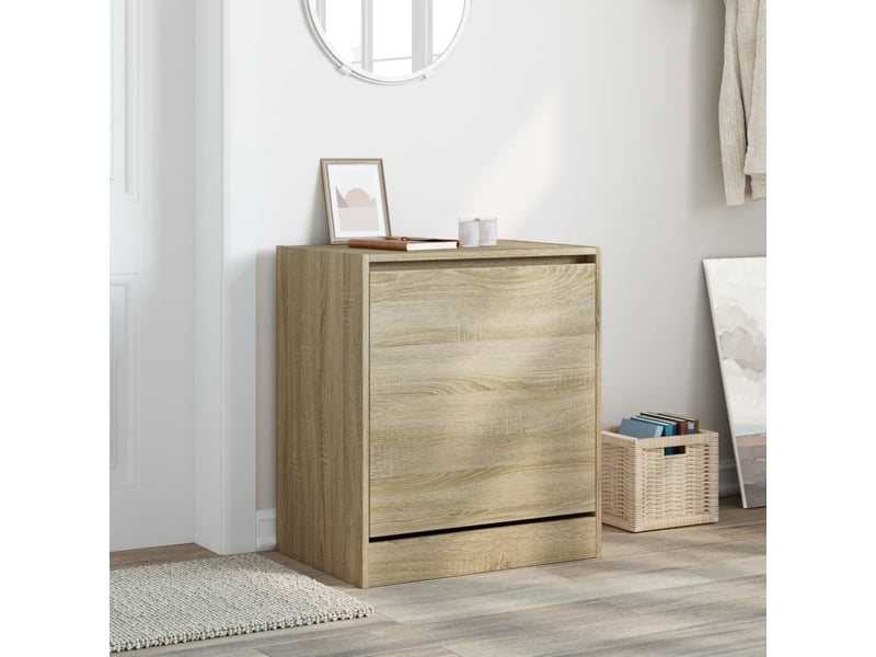  Meuble à chaussure, armoire à chaussures chêne sonoma 60x42x69 cm bois d'ingénierie  - Conforama C