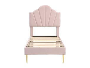 Lit simple 90x200 cm DZMDIP   coloris rose