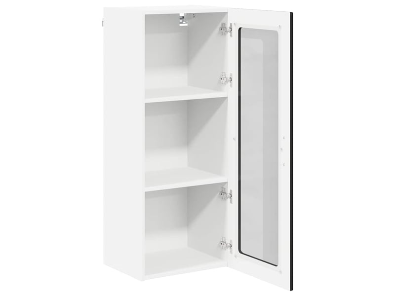  Meuble mural de cuisine, cabinet en verre mural noir 40x31x100cm shl7525  - Conforama E