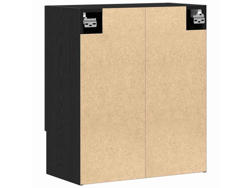 Meuble mural, rangement salon 60 x 31 x 70 cm bois d'ingénierie chêne noir shl4702 - Conforama E