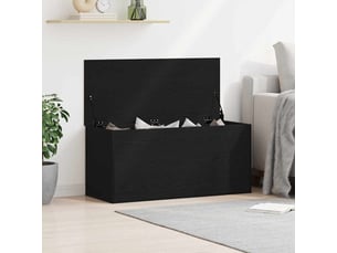 Boîte de rangement, coffre de rangement chêne noir 100x42x46 cm