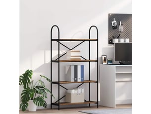 Étagère 4 niveaux, étagère de rangement 80 x 30 x 146 cm bois d'ingénierie shl3124