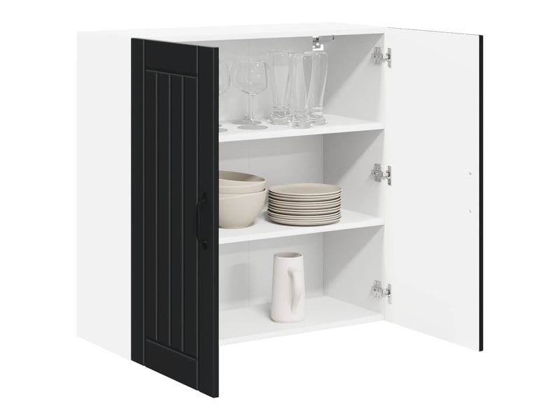  Meuble mural de cuisine, armoire de cuisine noir 80x31x80cm bois d'ingénierie shl5762  - Conforama C