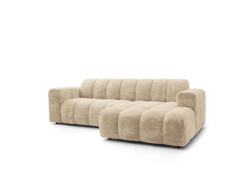  Canapé d'angle tisi, tissu chenille crème  - Conforama A