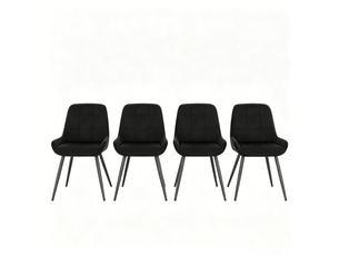 Ensemble de 4 chaises d'accent et cuisine, rembourrées, salon, salle à manger et bureau – élégantes