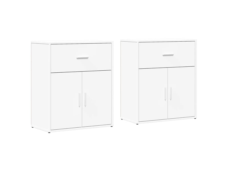  Buffets 2 pcs - bahut - meuble de rangement blanc 60x31x70 cm bois d'ingénierie  - Conforama A