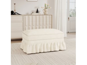 Pouf / repose pied <strong>MAISENTIEL</strong> <strong></strong> blanc