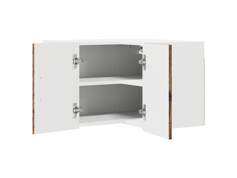  Meuble mural de cuisine, armoire d'angle cuisine lucca bois ancien 57x57x40cm  - Conforama E