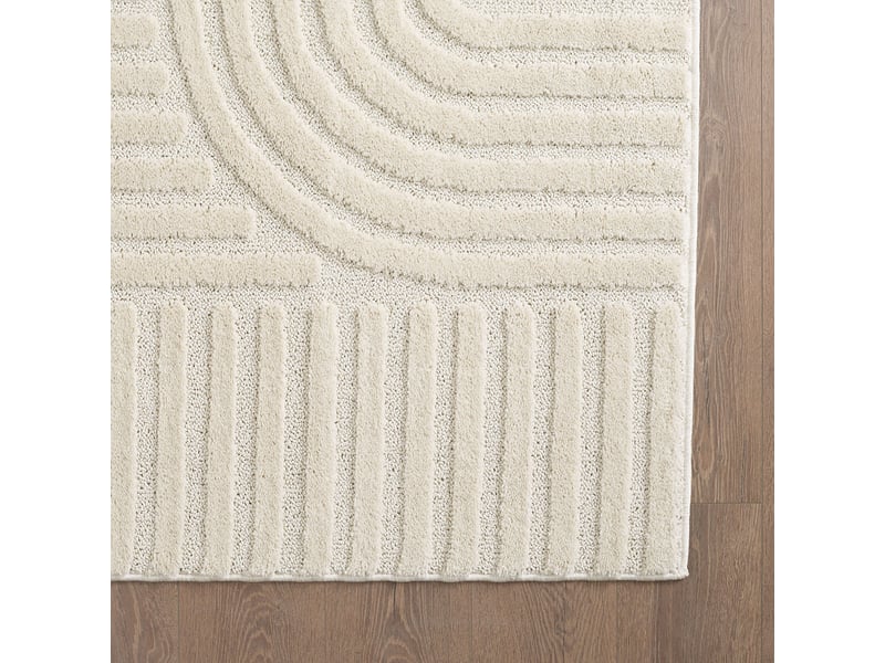 Tapis à relief lena crème 140x200cm ART1402001121CREAM - Conforama E