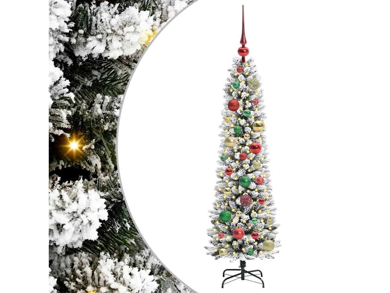  Sapin de noël artificiel, arbre de noël blanc 120 cm pvc, métal et plastique shl6878  - Conforama A