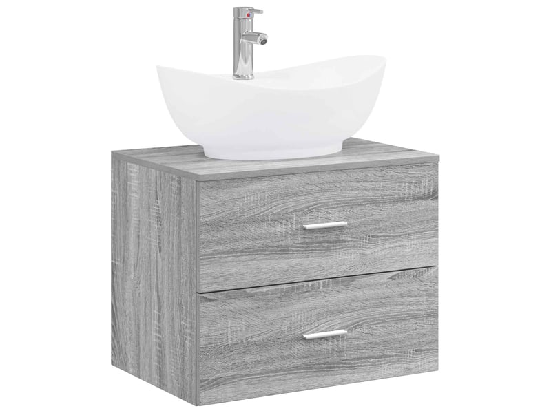  Ensemble de mobilier de salle de bain sonoma gris cf64710  - Conforama A