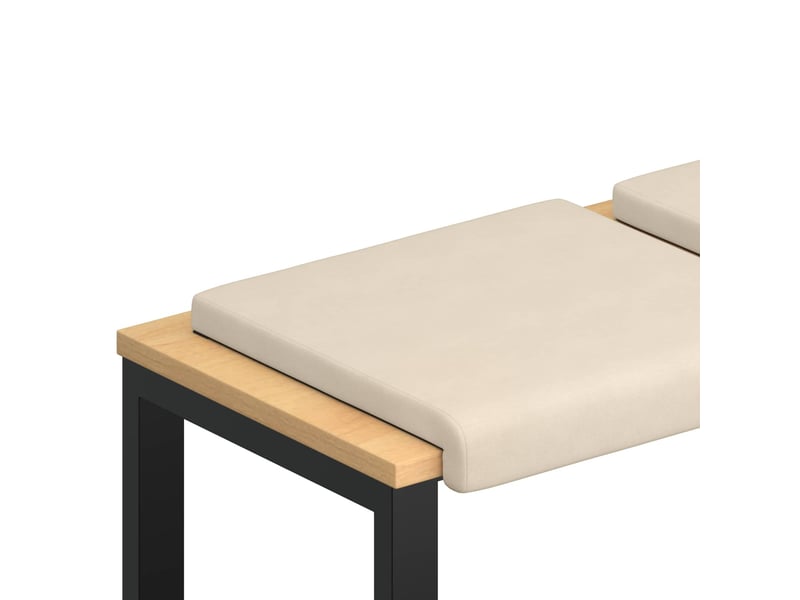 Lot de 2 coussins de banc, coussins d'assise, coussins pour chaisecanapé microfibre beige profondeur 35 cm cf52479 - Conforama A