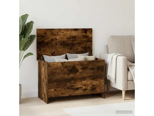 Coffre de rangement avec stockage chêne fumé 80x40x50 cm