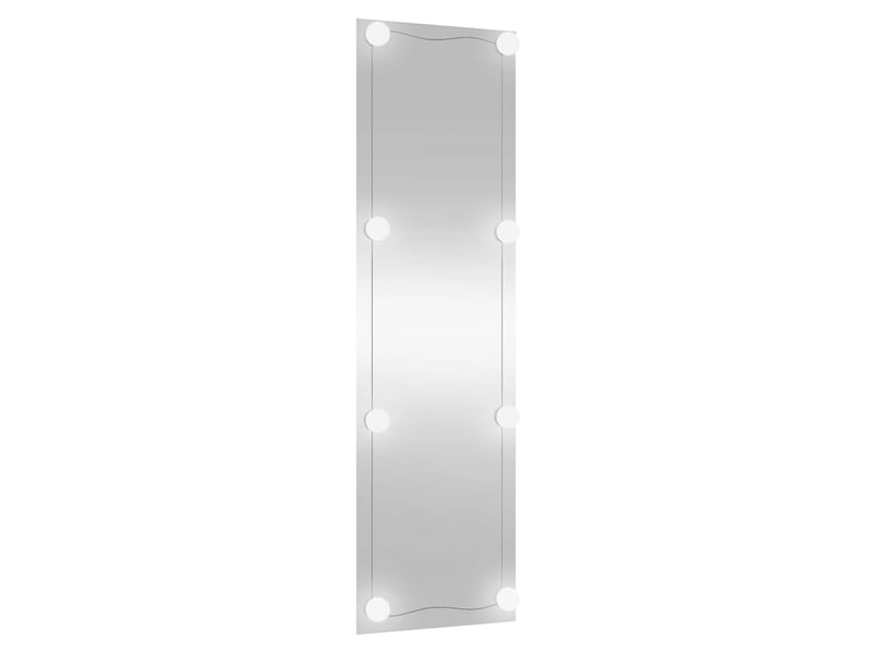  Miroir mural avec lumières led 30x100 cm verre rectangulaire cf62815  - Conforama D