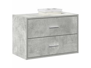 Commode 2 tiroir(s)    <strong></strong> <strong></strong> coloris gris largeur 60 cm