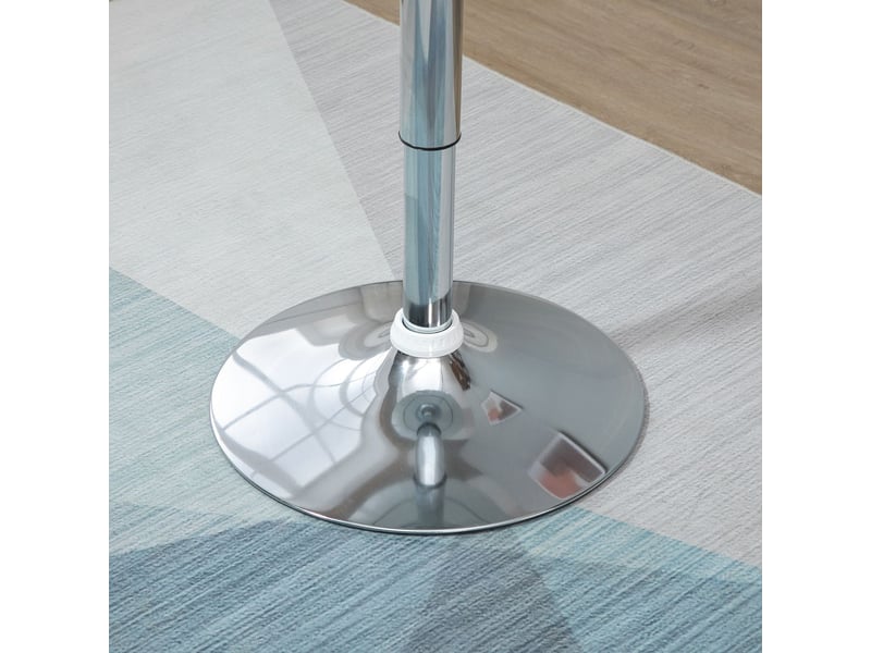  Table à manger ø60x80x100, finition laquée brillant table de cuisine et chaises, hauteur réglable, structure métal robuste  - Conforama D