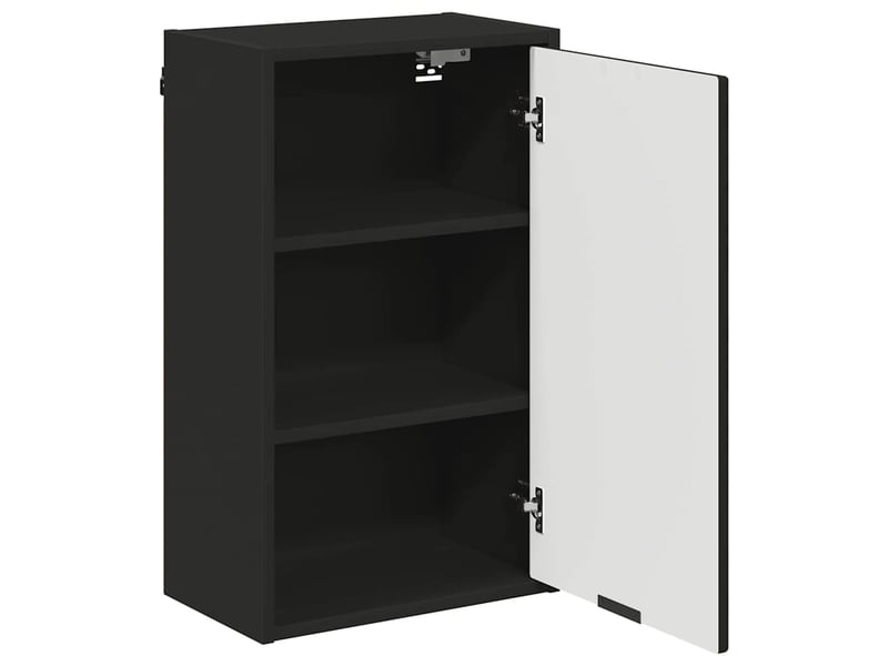 Cabinet salle de bain mural, meuble de rangement noir 39x23.5x65 cm - Conforama E