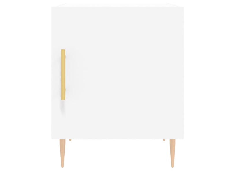  Lot de 2 tables de chevet - cabinet de chevet - table de nuit blanc 40x40x50 cm bois d’ingénierie  - Conforama E