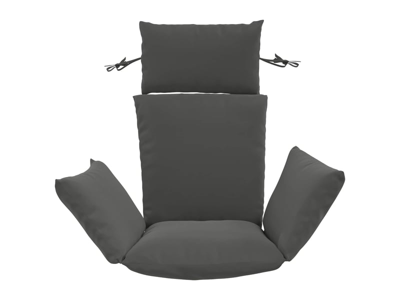  Coussin pour balançoire de chaise d'œuf, coussin d'intérieur et d'extérieur adirondack putten 100 % polyester anthracite cf50058  - Conforama C
