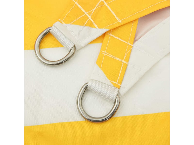  Voile d'ombre - voile d'ombrage - voile parasol jaune et blanc 6 x 7 m 100 % polyester oxford  - Conforama E