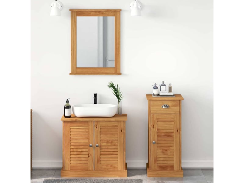  Ensemble de mobilier de salle de bain vigo 3 pc marron miel cf64736  - Conforama B
