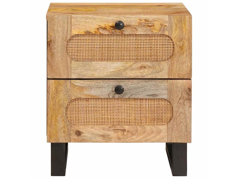  Table de chevet avec tiroir 2 pièces naturel 40 x 33 x 46 cm  - Conforama E