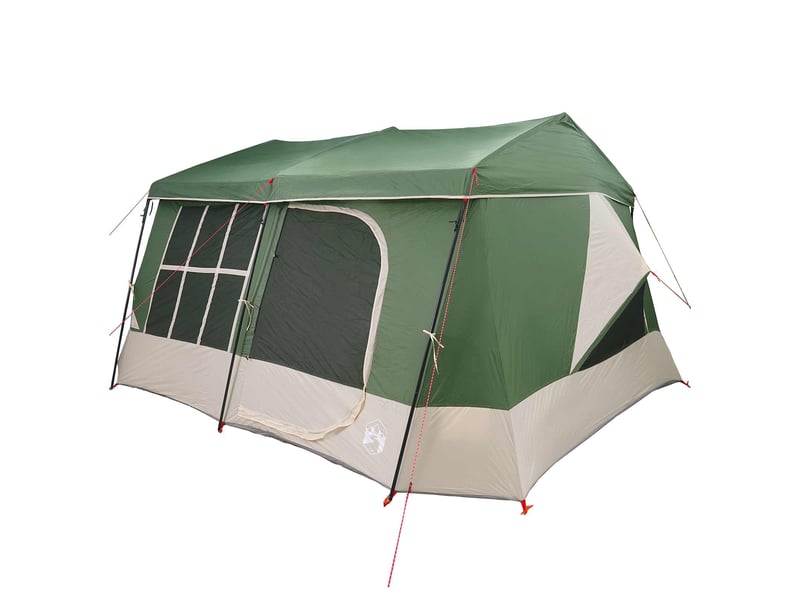  Tente de camping, tente familiale avec auvent imperméable 9 personne vert  - Conforama C