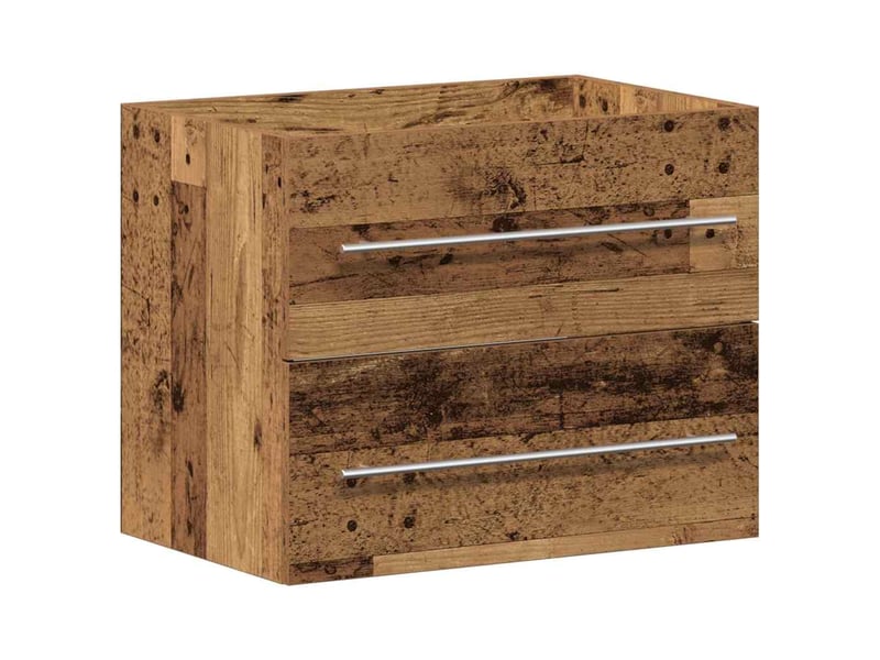  Meuble de lavabo de salle de bain, armoire de bain 2 pc bois ancien cf65493  - Conforama E