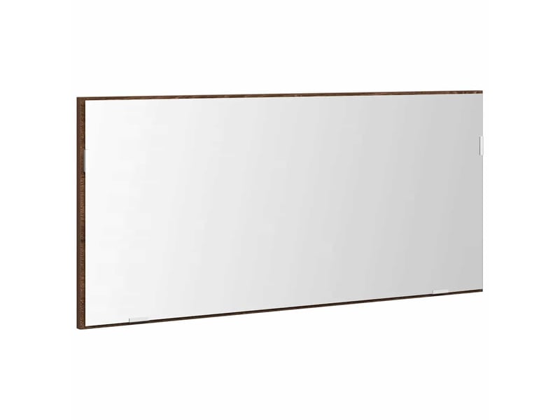 Miroir de salle de bain, miroir de toilette chêne marron 80 x 37 cm verre et bois ingénierie cf62659 - Conforama A