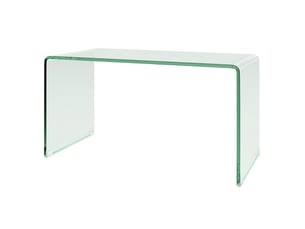 Table basse salon rectangulaire en verre trempé en forme u