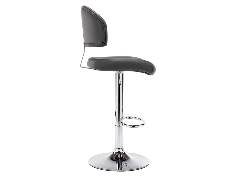  Tabouret de bar, chaise de bar gris similicuir  - Conforama C