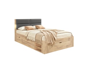 Lit avec rangement 140x200 cm <strong></strong> <strong>OMNIGLINT TRADING LTD</strong> coloris naturel