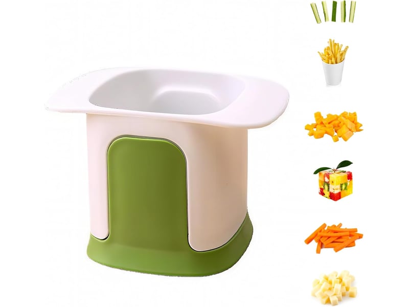  Decoupe legumes manuel multifonction, découpe frite, coupe legumes en dés ou en julienne, hachoir manuel gain de temps  - Conforama A
