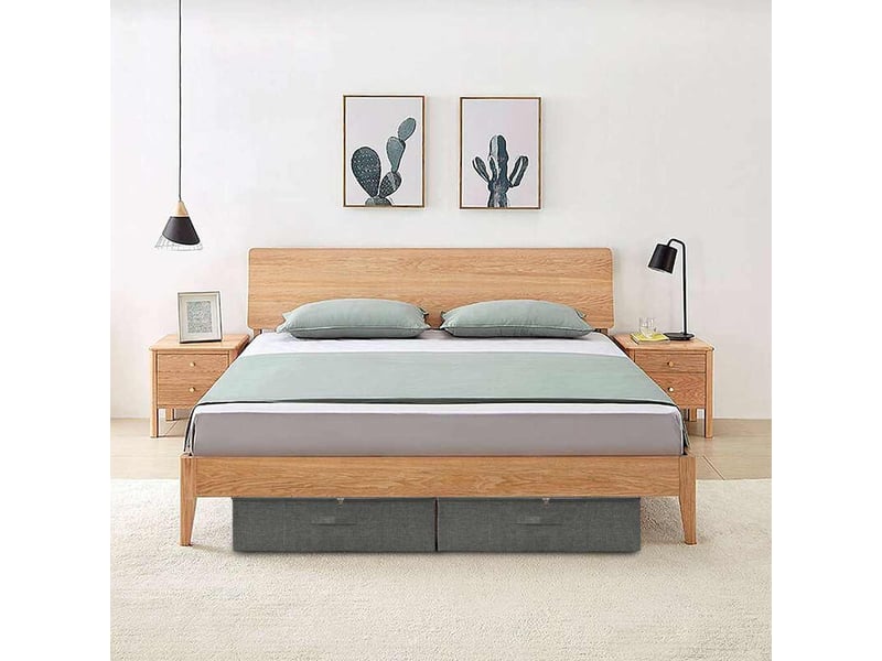  Boîte de rangement tissu 70x40x18 cm anthracite  - Conforama B