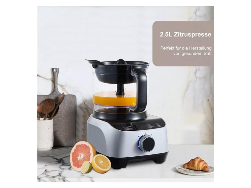  Robot de cuisine multifonction 11 en 1, 1300 w, bol 3,5 l et blender 1,5 l, hachoir, mixeur et fonction pulse  - Conforama C