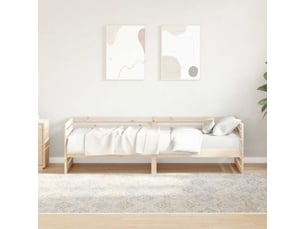 Lit simple 80x200 cm coloris marron