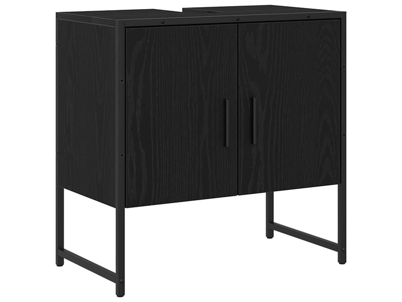  Ensemble de mobilier de salle de bain 2 pièces noir cf64238  - Conforama E